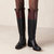 Billie Bicolor Black Burgundy Leather Boots