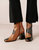 Blair Bicolor Black Camel Leather Ankle Boots