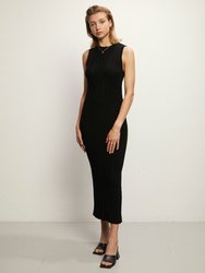 Breezy Sleeveless Knit Dress Black