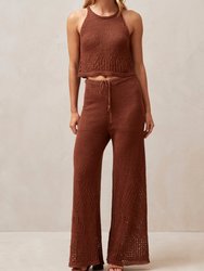 Capri Copper Tricot Pants