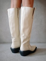 Cattle Ivory Leather Boots