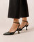 Cinderella Leather Pumps - Black