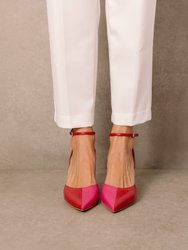 Cinderella Two-Tone Slingback Leather Pumps