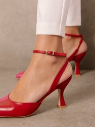 Cinderella Two-Tone Slingback Leather Pumps