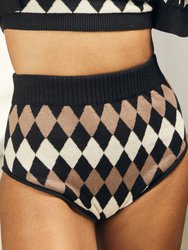 Commute Hot Pants - Jacquard Brown