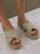 Crossed Linen Sandals