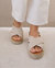 Crossed Platform Bicolor Sandal - Beige