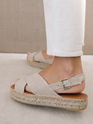 Crossed Platform Bicolor Sandal