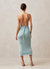 Delicate Aqua Tricot Midi Dress