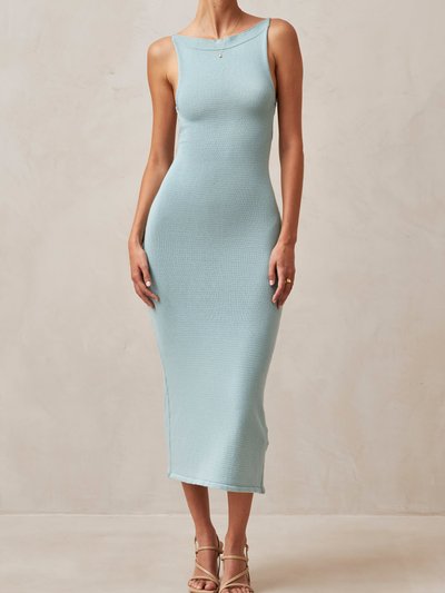 ALOHAS Delicate Aqua Tricot Midi Dress product