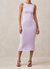 Delicate Lilac Tricot Midi Dress