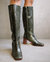 East Alli Forest Green Leather Boots - forest green