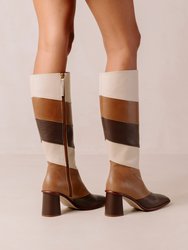 East Patchwork Vintage Brown Boots