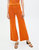 Easy Wide Knit Pants Black - Clementine Orange