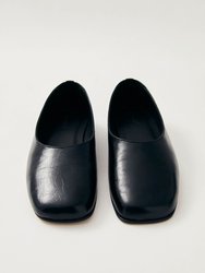 Edie Leather Ballet Flats - Black