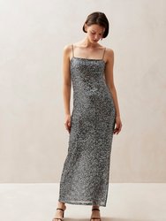 Elmi Shimmer Silver Midi Dress