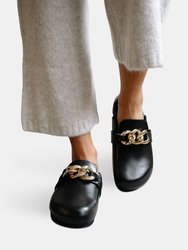 Fireplace Chain Clogs - Black