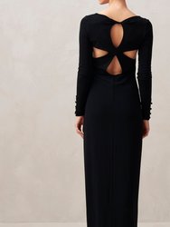 Freja Black Midi Dress