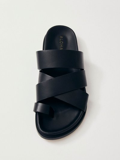 ALOHAS Harllow Black Leather Sandals product