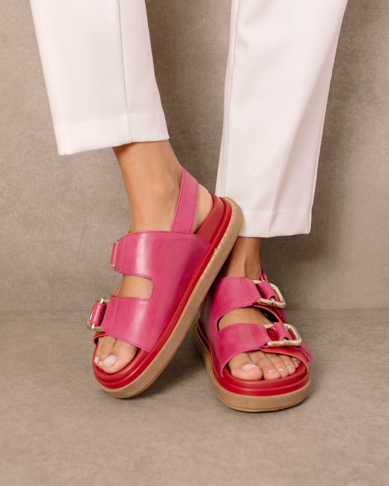 Harper Sandals - Red/Pink