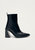 Haylo Black Leather Ankle Boots - Black