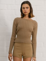 Honest Backless Knit Top