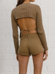 Honest Backless Knit Top