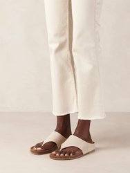 Ivy Cream Leather Sandals