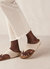 Ivy Cream Leather Sandals