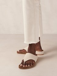 Ivy Cream Leather Sandals - Cream