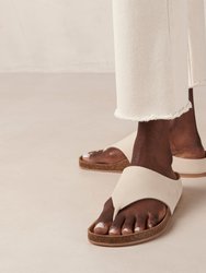 Ivy Cream Leather Sandals