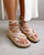 Jungle Stone & Beige Laced Up Sandal - Beige