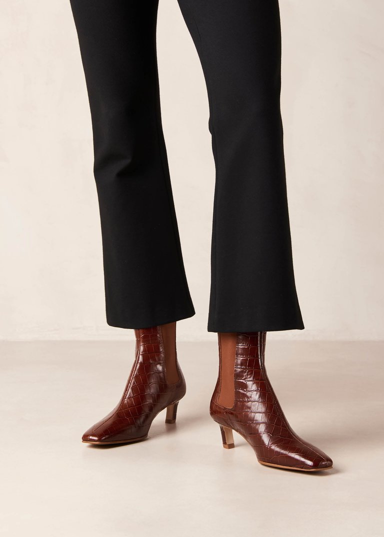 Kaleo Alli Brown Leather Ankle Boots