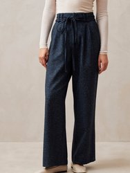 Kathy Herringbone Navy Pants