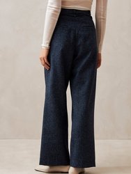 Kathy Herringbone Navy Pants