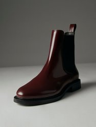 Lanz Leather Ankle Boots - Burgundy