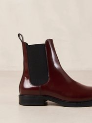 Lanz Leather Ankle Boots - Burgundy