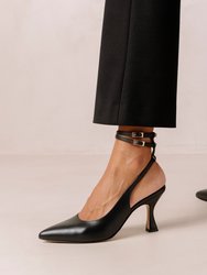 Louise Leather Pumps - Black