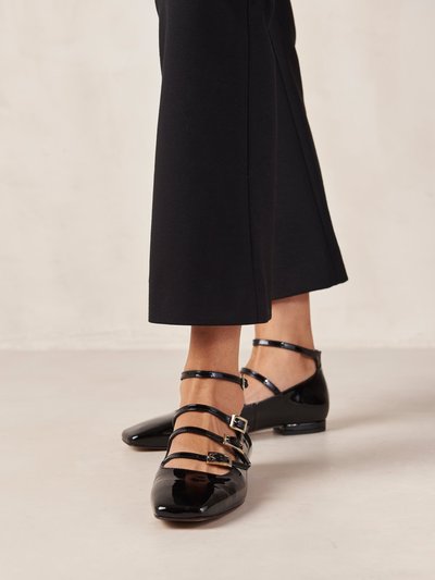 ALOHAS Luke Onix Black Leather Ballet Flats product