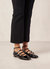 Luke Onix Black Leather Ballet Flats