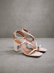 Manhattan Leather Sandals - Cream