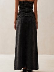 Mariana Black Denim Skirt