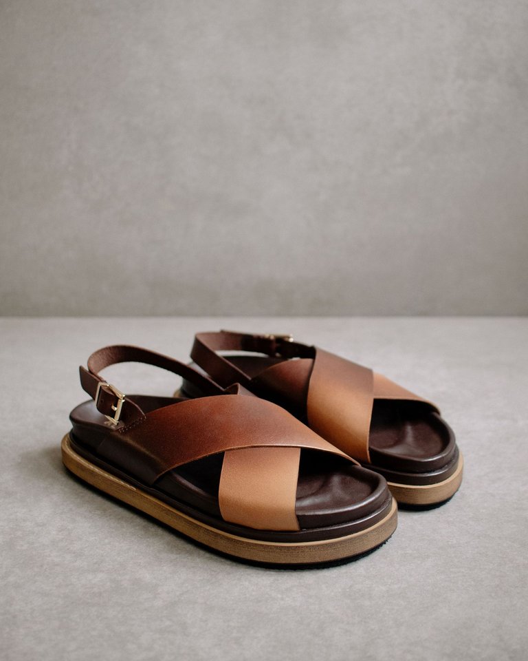 Marshmallow Brown Degradé Sandal - Brown