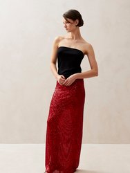 Misi Shimmer Skirt - Shimmer Red