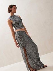 Misi Shimmer Skirt - Shimmer Silver