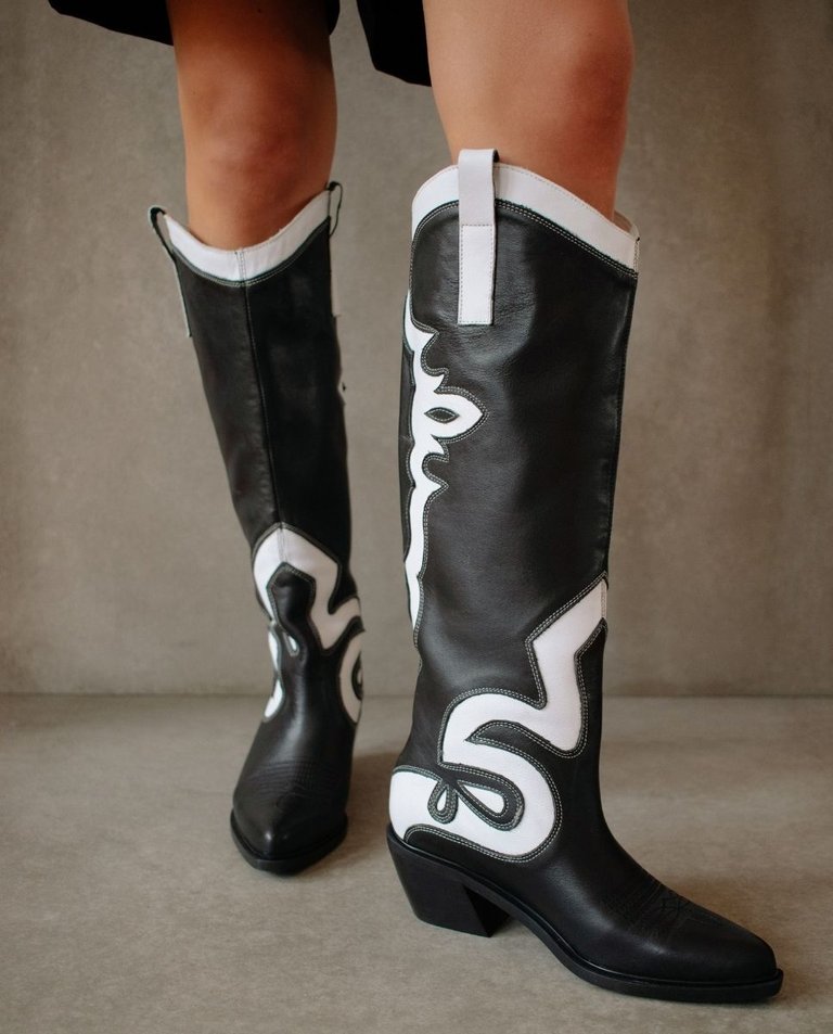 ALOHAS Black White Mount Dallas Boots Verishop