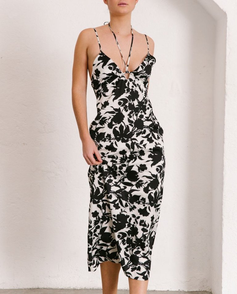 Night Owl Dress - Black White