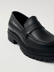 Obsidian Leather Loafers