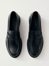 Obsidian Leather Loafers