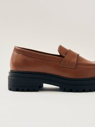 Obsidian Leather Loafers - Tan